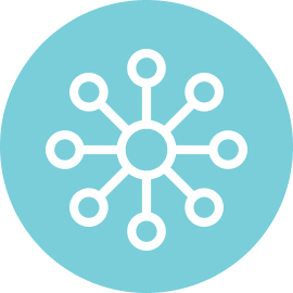 Connection icon blue