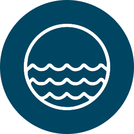 Stormwater icon blue