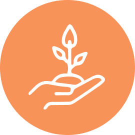 Sustainability icon orange