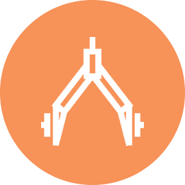 Protractor icon orange